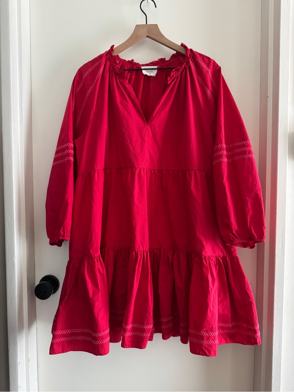 HYACINTH HOUSE red long sleeve knee-ish length dress - XXL